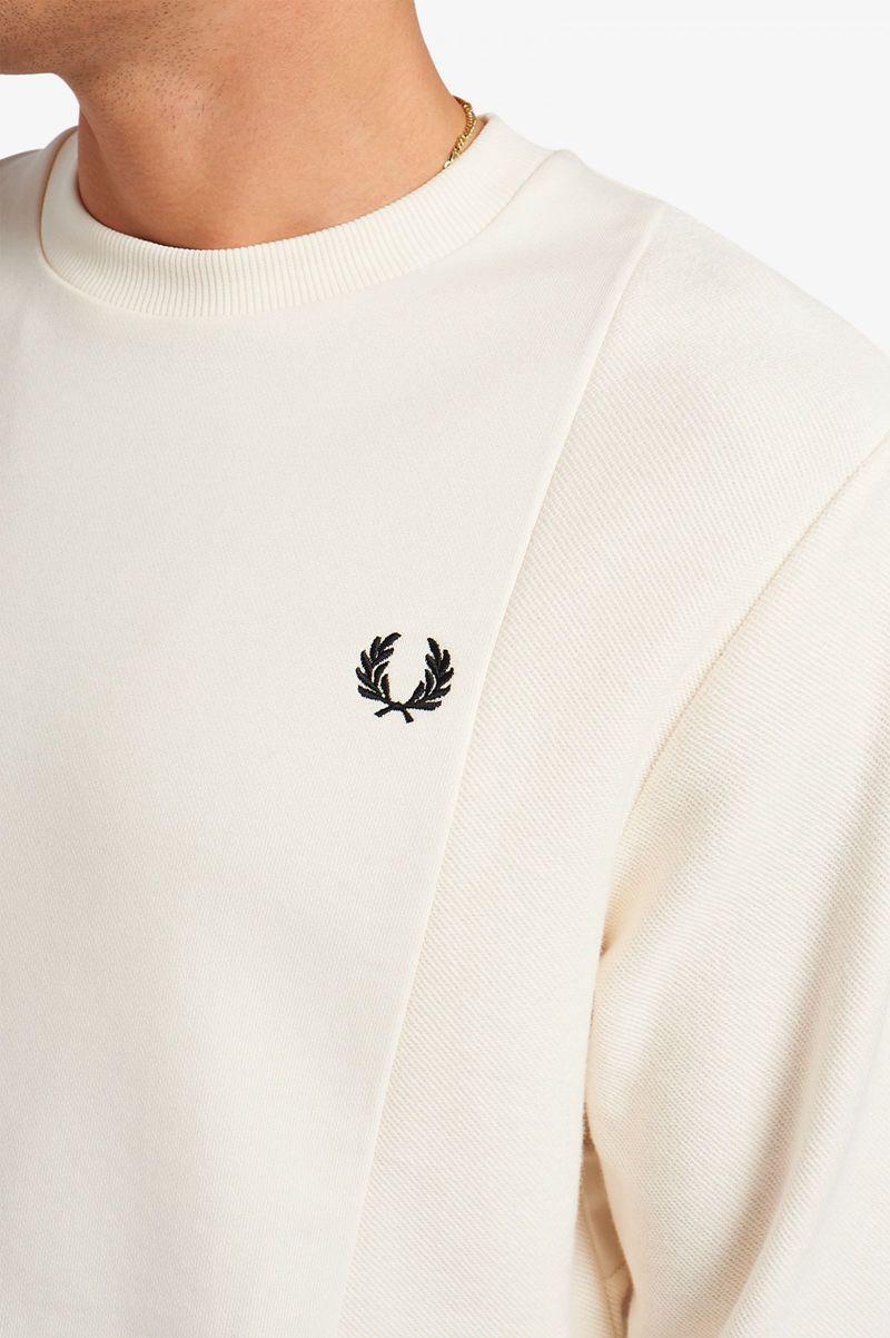 White Fred Perry Reverse Texture Men's Sweatshirts | PH 1600WNBY